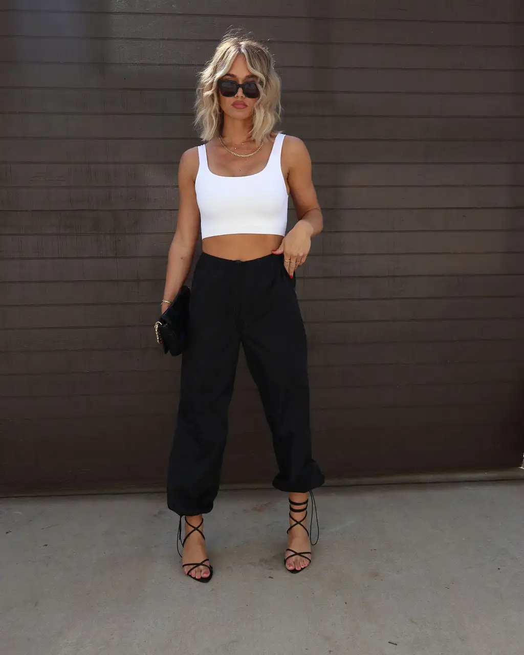 GILL-001 Kenny Nylon Pocketed Pants - Black 6 GILL-001 Kenny Nylon Pocketed Pants - Black - Image 6