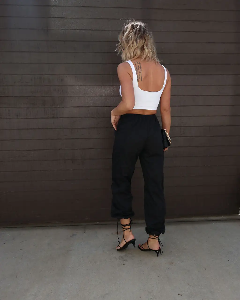 GILL-001 Kenny Nylon Pocketed Pants - Black 2 GILL-001 Kenny Nylon Pocketed Pants - Black - Image 2