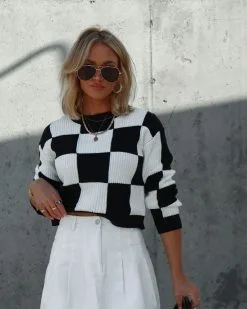 Morris Checkered Pullover Sweater - Black/White Combo - SALE 12 Morris Checkered Pullover Sweater - Black/White Combo - SALE -clothes Sales IMG 5457 15653674 9f7a 4a99 8d56 ac0514861e7d