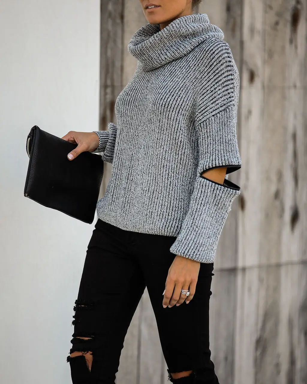 Tower Bridge Cotton Blend Zip Sleeve Knit Sweater - FINAL SALE 5 Tower Bridge Cotton Blend Zip Sleeve Knit Sweater - FINAL SALE - Image 5