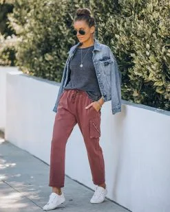 MUST-001 Cristiana Cotton Pocketed Cargo Joggers - FINAL SALE -clothes Sales IMG 6166 653176a3 583b 44e4 865e c2687296e58e