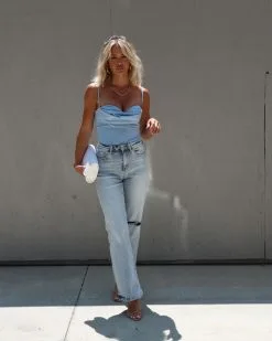 DEE-001 Baracoa Drape Bodysuit - Blue 12 DEE-001 Baracoa Drape Bodysuit - Blue -clothes Sales IMG 63542