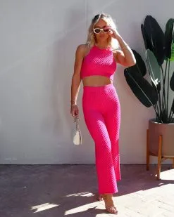 STOR-001 Phoebe Knit Textured Wide Leg Pants - Hot Pink 13 STOR-001 Phoebe Knit Textured Wide Leg Pants - Hot Pink -clothes Sales IMG 6848 6622a056 b521 445d 9887 9de969ffd5eb