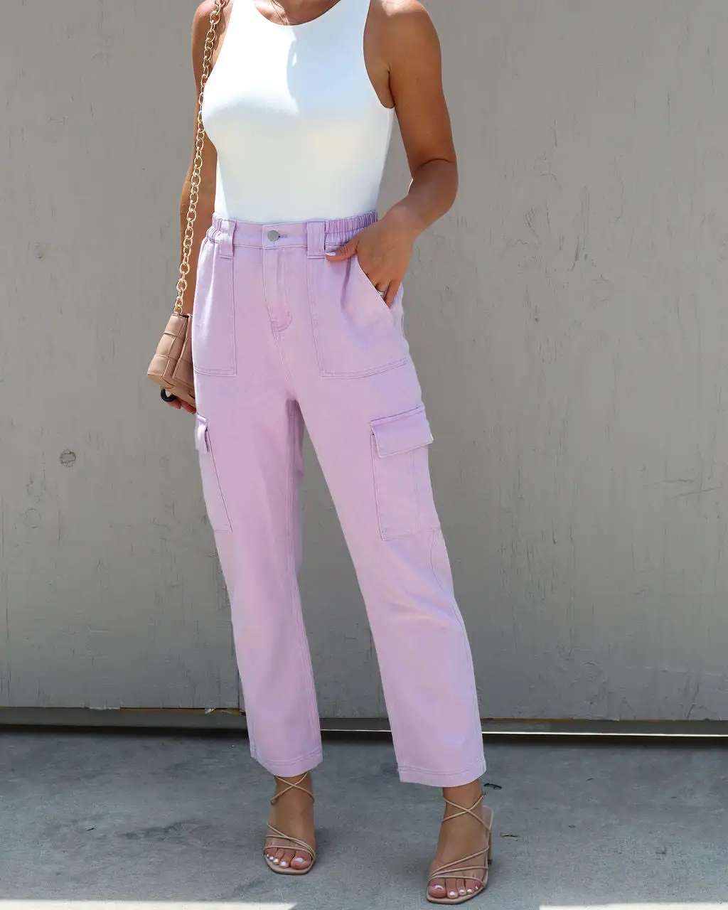 DEE-001 Sancti Cargo Pants - Lavender 1 DEE-001 Sancti Cargo Pants - Lavender