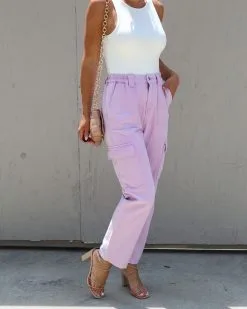 DEE-001 Sancti Cargo Pants - Lavender 9 DEE-001 Sancti Cargo Pants - Lavender -clothes Sales IMG 6951 bfc9601f 7594 4166 bcc0 998ceb63562a
