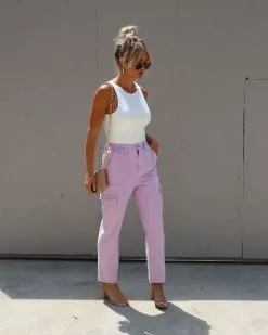 DEE-001 Sancti Cargo Pants - Lavender 11 DEE-001 Sancti Cargo Pants - Lavender -clothes Sales IMG 69842