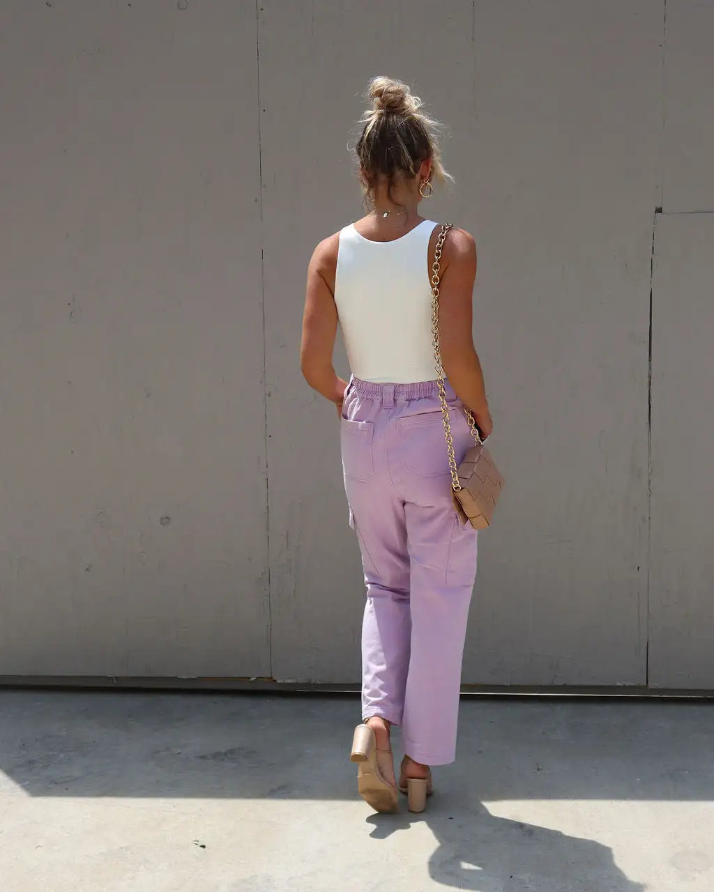 DEE-001 Sancti Cargo Pants - Lavender 2 DEE-001 Sancti Cargo Pants - Lavender - Image 2