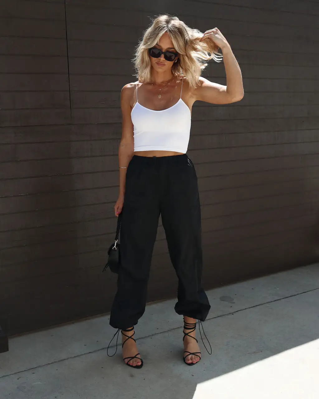 GILL-001 Kenny Nylon Pocketed Pants - Black 1 GILL-001 Kenny Nylon Pocketed Pants - Black