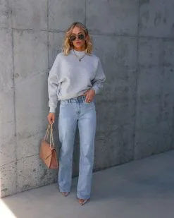 Woah Pocketed Cotton Blend Mock Neck Sweatshirt - Heather Grey - SALE 13 Woah Pocketed Cotton Blend Mock Neck Sweatshirt - Heather Grey - SALE -clothes Sales IMG 7451 0fd02569 3183 4e29 8111 fcca033a17d2