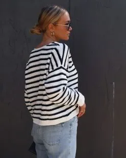 Chloe Knit Stripe Sweater - Black/White - SALE -clothes Sales IMG 7536 207d18b0 9b80 4be5 b250 0f23c00a2a8a
