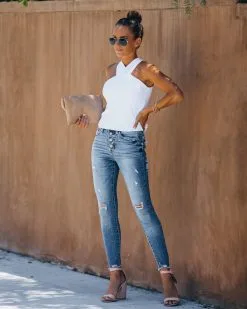 SAGE-001 Cross Paths Knit Tie Tank - White- FINAL SALE -clothes Sales IMG 7583 5fdb1d5c 5c8e 4214 9b9d 12c6a6c62187