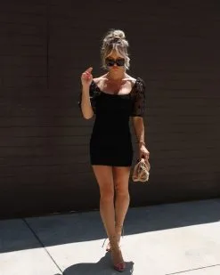 Wonderful Life Organza Puff Sleeve Mini Dress- Black 13 Wonderful Life Organza Puff Sleeve Mini Dress- Black -clothes Sales IMG 8307