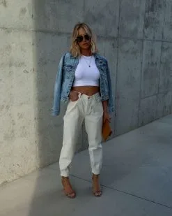 ENTR-001 Rhode Island High Waisted Pocketed Pants - Cream -clothes Sales IMG 8604 f93b4d10 bbb0 42a0 9eb4 ca7cb69d3a86