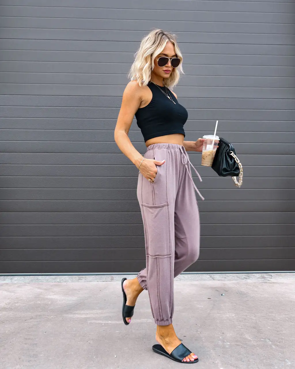 MUST-001 Relaxing Moment Pocketed Jogger Pants - Taupe - FINAL SALE 7 MUST-001 Relaxing Moment Pocketed Jogger Pants - Taupe - FINAL SALE - Image 7