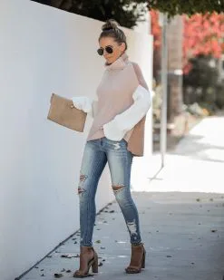 Joyous Occasion Colorblock Turtleneck Sweater - FINAL SALE