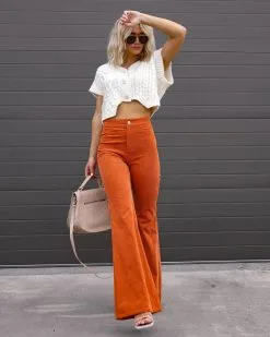 SALT-001 Gwen Corduroy Pocketed Flare Pants - Rust - FINAL SALE 11 SALT-001 Gwen Corduroy Pocketed Flare Pants - Rust - FINAL SALE -clothes Sales IMG 9731 f0e05708 42aa 4d1f 92a5 b3ec9f0f2327