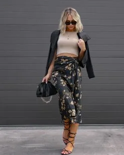 BLU-001 Golden Kind Satin Floral Ruched Midi Skirt - FINAL SALE 13 BLU-001 Golden Kind Satin Floral Ruched Midi Skirt - FINAL SALE -clothes Sales IMG 9848 1f49b125 9a59 42a3 908a 5ced63c22cf6