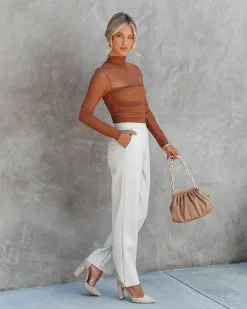 SKYL-002 Irresistible Me Mock Neck Sheer Ruched Bodysuit - Toffee - FINAL SALE 12 SKYL-002 Irresistible Me Mock Neck Sheer Ruched Bodysuit - Toffee - FINAL SALE -clothes Sales IrresistibleMeMockNeckSheerRuchedBodysuitToffee31