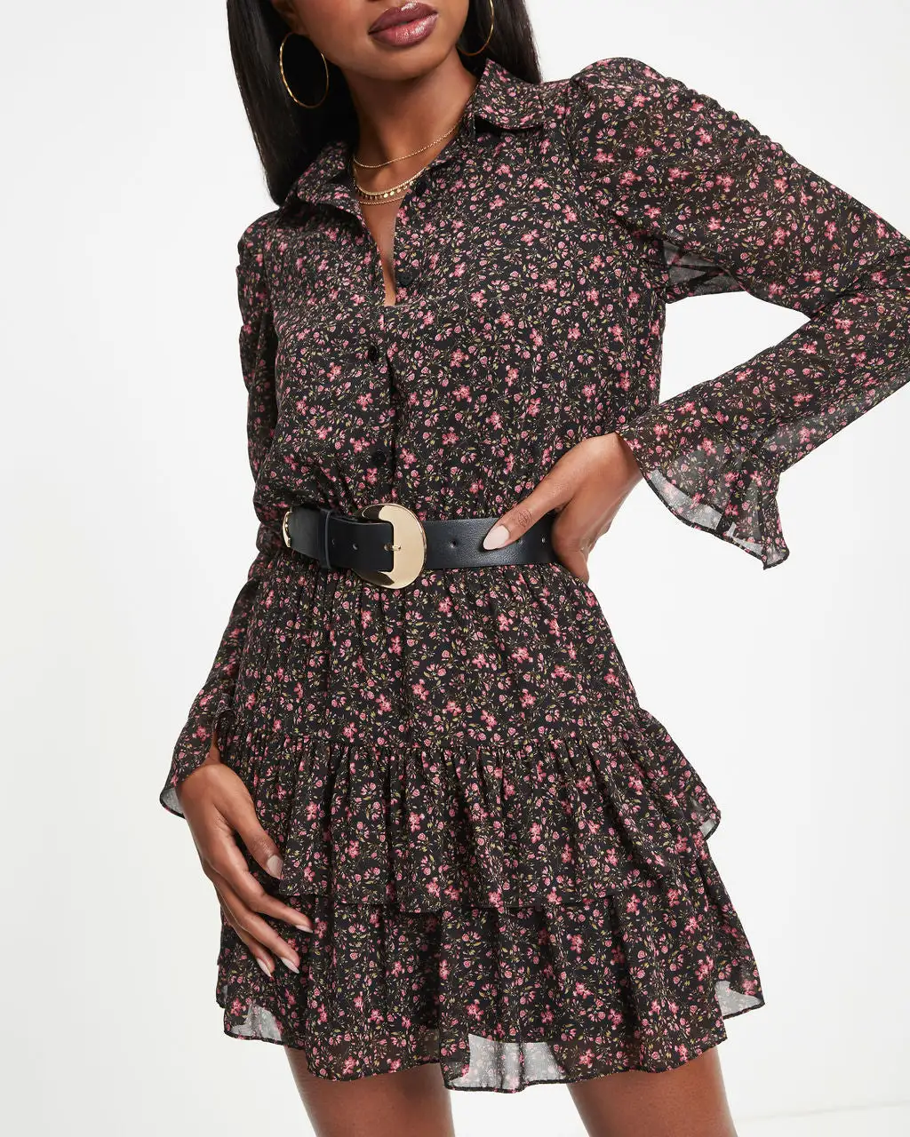 Janie Floral Tiered Mini Dress - FINAL SALE 7 Janie Floral Tiered Mini Dress - FINAL SALE - Image 7