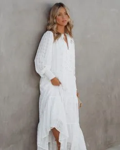 Jaylan Tiered Crochet Lace Midi Dress - Off White - FINAL SALE -clothes Sales JaylanTieredCrochetLaceMidiDressOffWhite108