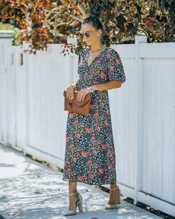 Larsen Floral Midi Dress - FINAL SALE -clothes Sales KCP 0865