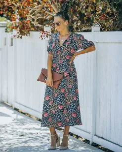 Larsen Floral Midi Dress - FINAL SALE -clothes Sales KCP 0874