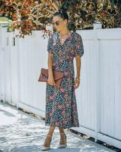 Larsen Floral Midi Dress - FINAL SALE -clothes Sales KCP 0877