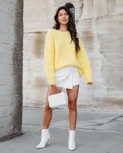 Katie Girl Knit Sweater - Yellow - FINAL SALE