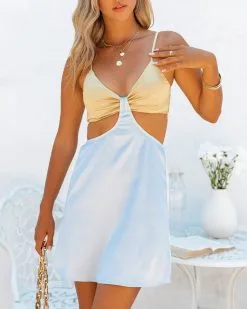 Kelby Satin Cutout Mini Dress - LAST CHANCE 14 Kelby Satin Cutout Mini Dress - LAST CHANCE -clothes Sales KelbySatinCutoutMiniDress70
