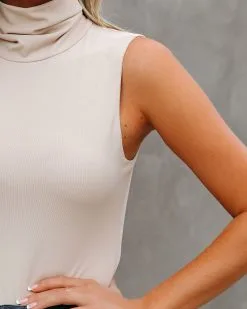 TCEC-001 Kenzi Seamless Turtleneck Bodysuit - Cream - FINAL SALE -clothes Sales KenziSeamlessTurtleneckBodysuitCream68