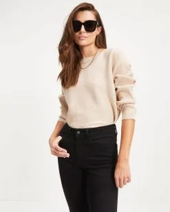 Kerry Ribbed Pullover Sweater - Oatmeal - FINAL SALE -clothes Sales Kerry Ribbed Pullover Sweater Oatmeal 0583