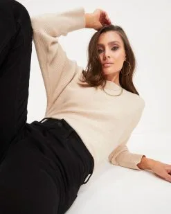 Kerry Ribbed Pullover Sweater - Oatmeal - FINAL SALE -clothes Sales Kerry Ribbed Pullover Sweater Oatmeal 0715