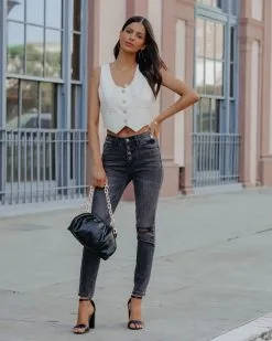 MOD -001 Khloe Pocketed Cropped Vest - Natural - LAST CHANCE 16 MOD -001 Khloe Pocketed Cropped Vest - Natural - LAST CHANCE -clothes Sales KhloePocketedCroppedVestNatural2