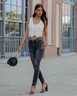 MOD -001 Khloe Pocketed Cropped Vest - Natural - LAST CHANCE 13 MOD -001 Khloe Pocketed Cropped Vest - Natural - LAST CHANCE -clothes Sales KhloePocketedCroppedVestNatural3