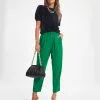 Lacey Pocketed High Rise Trousers - Kelly Green - FINAL SALE