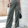 PROM-001 Never Impossible Satin Cargo Pants - Olive