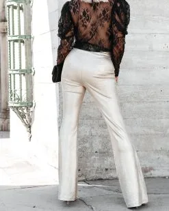 SALT-001 Kylie Faux Leather Pants - Gold - FINAL SALE -clothes Sales KylieFauxLeatherPantsGold124