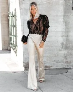 SALT-001 Kylie Faux Leather Pants - Gold - FINAL SALE