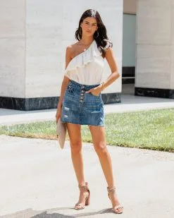 SALT-001 Kynlee Distressed Denim Mini Skirt - LAST CHANCE 14 SALT-001 Kynlee Distressed Denim Mini Skirt - LAST CHANCE -clothes Sales KynleeDistressedDenimMiniSkirt4