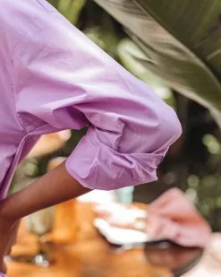 La Brisa Button Up Cotton Top - Lilac - LAST CHANCE 12 La Brisa Button Up Cotton Top - Lilac - LAST CHANCE -clothes Sales LasBrisaButtonUpCottonTopLilac49