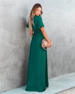 Last Forever Flutter Sleeve Maxi Dress - Hunter Green - FINAL SALE -clothes Sales Lastforeverfluttersleevemaxidresshuntergreen62
