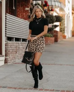 ENDL-001 Lorenza Leopard Mini Skirt - FINAL SALE -clothes Sales LorenzaLeopardMiniSkirt3