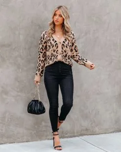Lorenza Pocketed Button Front Leopard Cardigan - FINAL SALE -clothes Sales LorenzaPocketedButtonFrontLeopardCardigan6