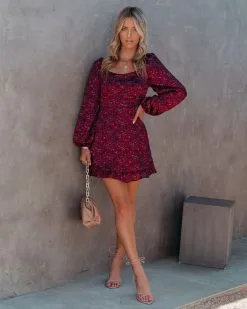 Love Wildly Satin Floral Mini Dress - FINAL SALE