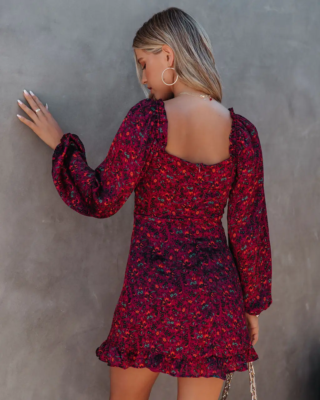 Love Wildly Satin Floral Mini Dress - FINAL SALE 2 Love Wildly Satin Floral Mini Dress - FINAL SALE - Image 2