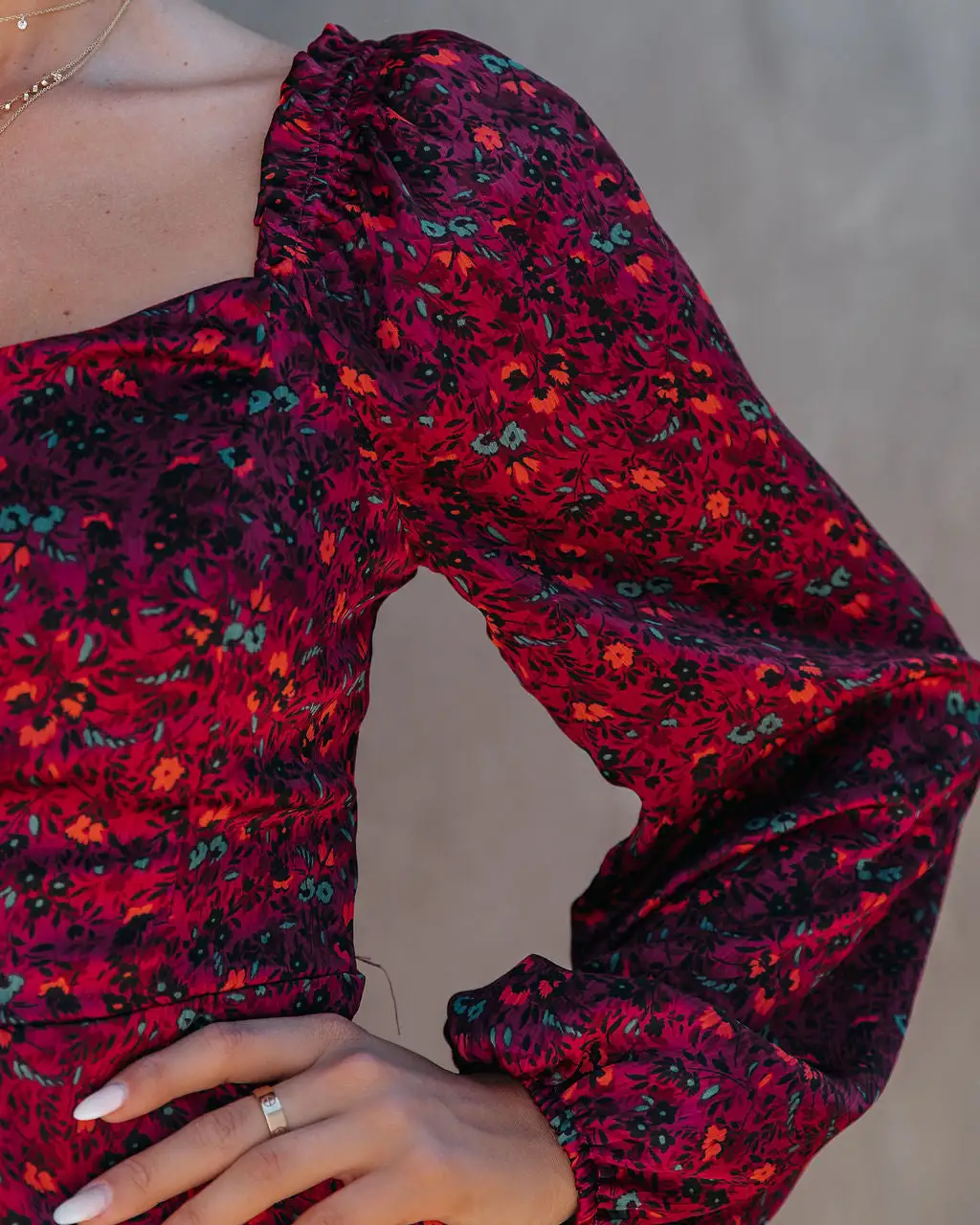 Love Wildly Satin Floral Mini Dress - FINAL SALE 4 Love Wildly Satin Floral Mini Dress - FINAL SALE - Image 4