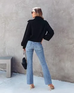 Lyric Ruffle Crop Turtleneck Sweater - Black - FINAL SALE 9 Lyric Ruffle Crop Turtleneck Sweater - Black - FINAL SALE -clothes Sales Lryicrufflecropturtlenecksweaterblack54