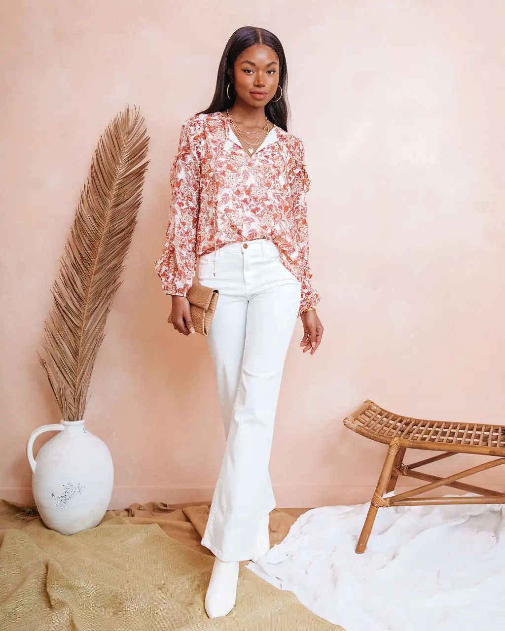 Luciana Floral Ruffle Top - SALE 6 Luciana Floral Ruffle Top - SALE - Image 6