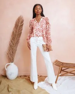 Luciana Floral Ruffle Top - SALE 9 Luciana Floral Ruffle Top - SALE -clothes Sales LucianaFloralRuffleTop3 2