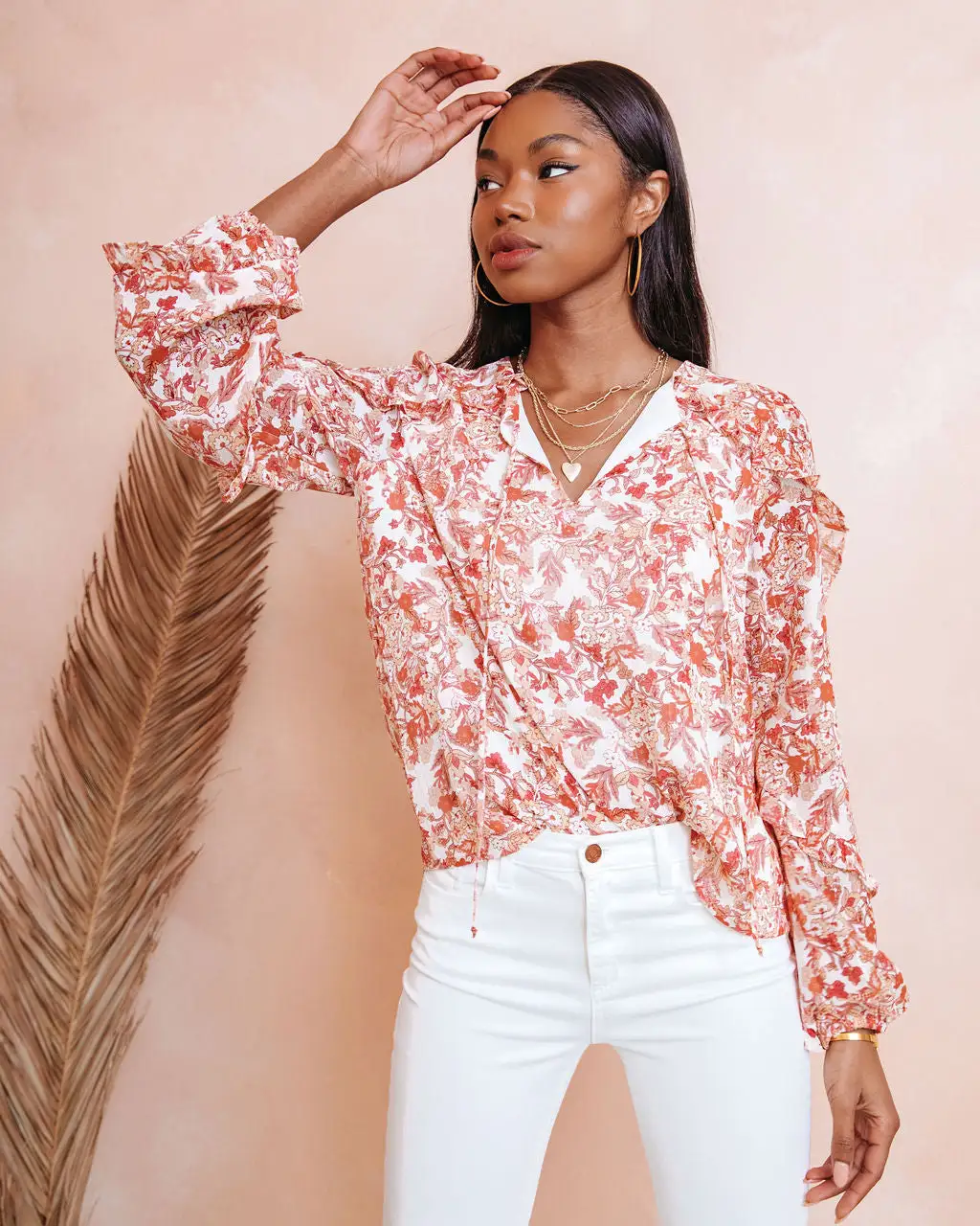 Luciana Floral Ruffle Top - SALE 7 Luciana Floral Ruffle Top - SALE - Image 7